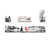 Thick PBT Dye Sub Keycaps Thermal Dye-Sublimation 6.25U Space Enter ESC OEM Profile 4PCS/Set Mechanical Keyboard Replacement Pbt Personalized