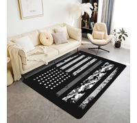 Thick Pile Super Soft Shaggy Modern Rugs Living Room 3D American Flag Ideal For Bedroom, Hall, Kids Baby Room, Indoor & Outdoor Rugs Hallway Runners Carpet Mat 100 X 150 Cm Easy Clean -5689128808