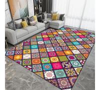 Thick Pile Super Soft Shaggy Modern Rugs Living Room 3D Floral Colorful Pattern Plants Ideal For Bedroom, Hall, Kids Baby Room, Indoor & Outdoor Rugs Hallway Runners Carpet Mat 50 X 80 Cm Easy-4D7K9U3