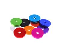 Thick Plain Colorful Gaskets & Aluminum Alloy Flat Washers - M3 M4 M5 M6 Assorted Sizes Compatible with RC Car Components(Peach Red,10Pcs M3x6x3.0)