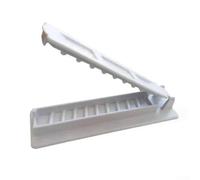 Thick Plastic Construction Kebab Maker with 13 Inch Long Press for Creating Perfectly Shaped Kebabs Every Time (White)