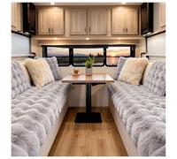 Thick Plush Non-Slip Caravan Seat Cover Soft RV Dinette Cushion Protector Warm Sofa Slipcover for Camper & Motorhome Bench Seat Cover for Travel (90 * 210cm)