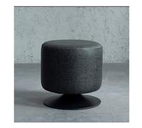 Thick PU Footstool for Living Room & Dressing Table 360° Rotatable Adjustable Height Round Ottoman Brown/Black 40cm/45cm - Stylish & Versatile Seating Solution