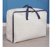Thick PVC Storage Zip Bag,Extra Large Clear Clothes Storage Bag Organizer,Transparent Moving Totes for Comforter, Blanket, Bedding, Duvet