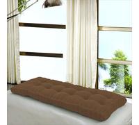 Thick Rattan Bench Cushions for Dining Room & Patio - Washable Indoor/Outdoor Seat Pads for Bay Window & Chaise Lounge - Home Decor (110x55cm Brown)