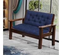 Thick Rectangular Dining Bench Cushion 8cm Swing Seat Pad for 2/3 People with Backrest Hammock Cushion with Ties (100x100x8cm) - Comfortable & Stylish Seating Solution