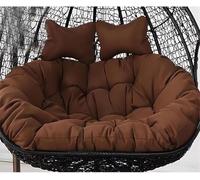 Thick Removable Replacement Cushion for Double Swing Chair - 152.4 x 109.2 cm - Waterproof & Removable with Pillow - Outdoor Patio Garden - 2-Seater Hammock Cushion