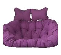 Thick Removable Replacement Mattress for 2-Person Egg Chair Hammock Swing - Includes Round Cush Pillow for Ultimate Outdoor t & Relaxat