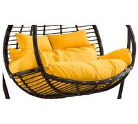 Thick Reu Egg Chair Cush Replacement - Double 2-Seater Swing Hammock Cushs, Washable Hanging Chair Pads for Indoor & Outdoor Use