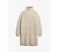 Thick ribbed knitted dress for women Superdry Gris L