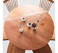 Thick Round 105cm Clear PVC Tablecloth Waterproof AntiGrease Crystal Plastic Cover Durable ScratchResistant Dining Table Protector Ideal for Home & Parties