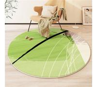 Thick Round Area Rug Mat - Soft Large Carpet for Bedroom Living Room Chair and Basket Decor - Cozy Floor Mats for Stylish Home Decor