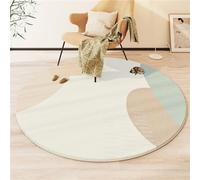 Thick Round Area Rug Mat - Soft Large Carpet for Home Decor Ideal for Bedroom Living Room Chair Bedside or Hanging Basket - Cozy Floor Mats