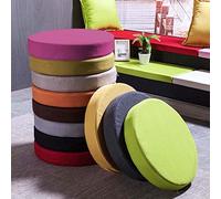 Thick Round Cushion 5/8 cm 40/45/50 cm Non-Slip Washable for Chair Dining Room Kitchen Floor Office Garden Orange (45 x 45 x 8 cm)