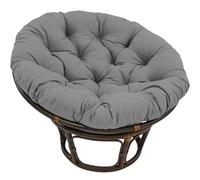 Thick Round Cushion for Egg Chair - Soft Polyester & Cotton Pillow for Rocking Chairs, Indoor Sofa, Outdoor Garden, Dark Gray, 50x50 cm - Comfort & Style