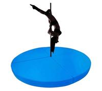 Thick Round Foldable Stripper Pole Safety Pad - Home Gym Floor Cushion for Fall Protection and Stability