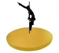 Thick Round Foldable Stripper Pole Safety Pad - Home Gym Floor Cushion for Fall Protection and Stability