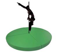 Thick Round Foldable Stripper Pole Safety Pad - Home Gym Floor Cushion for Fall Protection and Stability