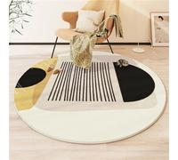 Thick Round Rug Mat - Soft Large Area Rug for Living Room Bedroom Chair & Basket Decor Cozy Floor Carpet Non-Slip Home Accent Mat