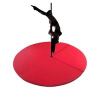 Thick Round Stripper Pole Crash Mat, Foldable Dance Safety Pad, Home Gym Fall Protection Cushion, Red 200cm x 5cm (78.7"x2") for Pole Dancing