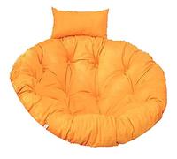 Thick Round Swing Chair ion Replacement Egg Chair ions with Adjustable Pillow Washable Rattan Seat Pads Cozy Yellow Hanging Hammock Chair ions