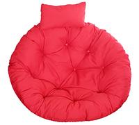 Thick Round Swing Chair ion Replacement Egg Chair Seat Pad with Adjustable Pillow Washable Rattan Hanging Hammock ions - Red Color