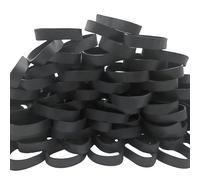 Thick Rubber Bands Heavy Duty - Black Wide Strong Elastic Industrial Tactical Rubber Bands with UV Heat Cold Resistant for Survival Camping (#72)