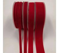 Thick Satin Ribbon, 6/9/16/25mm Single Face 31colors Velvet Ribbon for Handmade Bouquet Wrapping Supplies Home Party Decoration ChristmasTape(V001 Red,9MM X5Yards)