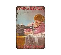 Thick Sewing Because Adulting Is Hard Poster Art Home Decor Coffee Bar Restroom Club Yard Garden Farm Wall Decor Funny Vintage Metal Sign Poster 8X12 Inches