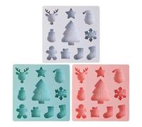 Thick Silicone Chocolate Moulds - Deep Candy Moulds with Spatula - Christmas Baking Mould with Gingerbread Man Design - Baking Mould for Biscuits, Sweets and Cake Decoration, Heat Resistant, Flexible