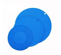 Thick Silicone Trivet Mats Heat Resistance Pads for Hot Dishes, Jar Opener, Spoon Rest, Kitchen Pots or Pans（Set of 3 Different Size） (Blue-3pcs)