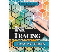 Thick & Sleek Ink Tracing Easy Patterns Coloring Book: Follow the White Bold Lines to Reveal 40 Beginner-Friendly Designs in a New Relaxing Reverse Coloring Concept