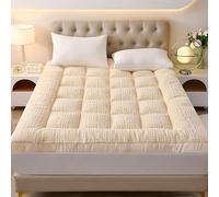 Thick Sleeping Pad Floor Mattress, Portable Roll Up Futon, Foldable Guest Bed, Breathable Travel Mattress for Camping, Easy to Store, Twin/Full/Queen/Sofa