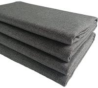 Thick Slub Hemp Linen Type Cloth Fabric Sofa Chair Upholstery Material (Dark Grey, 3 Yard (57x 108 inch))
