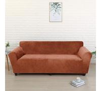 Thick Sofa Slipcover for 1-4 Seaters, Washable Elastic Velvet Couch Cover with Non-Slip Straps, Fits Sofas 235-300cm, Durable and Stylish Protection