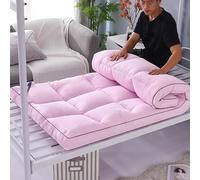 Thick Soft Folding Futon Mattress - Portable Japanese Floor Mat for Single & Double Use, Rollable & Foldable Design for Easy Storage and Comfort