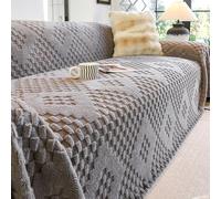 Thick Soft Fuzzy One-Piece Sofa Slipcover - Cat Scratch Resistant Couch Protector, All-Season Cozy Fur Blanket for Ultimate Comfort and Style
