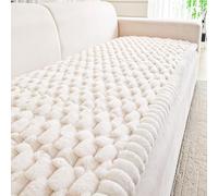 Thick, soft milk fleece sofa cover, universally suitable for 2-, 3- and 4-seater sofas, non-slip, washable, corner sofa furniture protector for living room, soft and skin-friendly