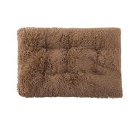 Thick Soft Pet Cat Dog Bed Mats Square Plush Kennel Warm Mat Washable Mattress Cushion Medium Large Supplies(Khaki,S-45x30cm)