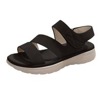 Thick Sole Soft Sole Women's Shoes Fashion Casual Hollow Solid Color Large Size Sports Slide Sandals For Women Womens Slides Sandals Wide Width (Black, 7.5)