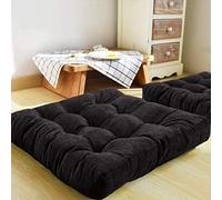Thick Solid Color Corduroy Floor Cushs Tufted Cotton Chair Pads for Kids & Outdoor Use Square Seat Cushs 55x55cm table &