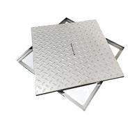 Thick Stainless Steel Manhole Cover HeavyDuty NonSlip Septic Tank Lid 100x100x3cm Drainage Plate for Driveway and CourtyardDurable & Weatherproof