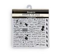 Thick Stencil cm, 18 x 18 cm, Shabby Rose Writings