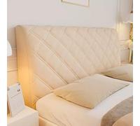 Thick Stretch Bed Headboard Cover, Washable Dustproof Protector For Full/queen/king Size Beds, Stylish Slipcover For Bedroom Decor, Fits All Headboards Khaki 82.6 in