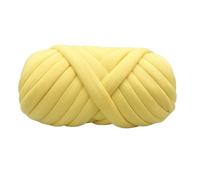 Thick Super Bulky Chunky Yarn for Hand Knitting Crochet Soft Big Cotton DIY Arm for Blanket Throws, Hats, Scarves(Light Yellow)