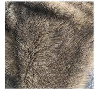 Thick Synthetic Wolf Fur Fabric, 160 x 50 cm, Soft Brown Furry Fabric Upholstery for DIY Clothing Decoration Lightweight Shaggy Blanket (Colour: Brown)