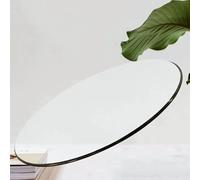 Thick Tempered Clear Glass Table Top,with Beveled Edge And,Durable And Sturdy,round(48CM(18.8IN))