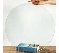 Thick Tempered Glass Tabletop，Thick Glass Surface，Safe Flat Polished，Thick Beveled Polished Edge，for Dining Table, Patio(40CM(16IN))