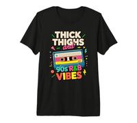 Thick Thighs 90s R&B Vibes Retro RNB Graphic Cassette Tape Premium T-Shirt