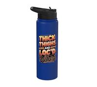 Thick Thighs and Loc'd Vibes Stainless Steel Insulated Water Bottle